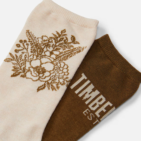 2-Pack Timberland® Floral Crew Sock