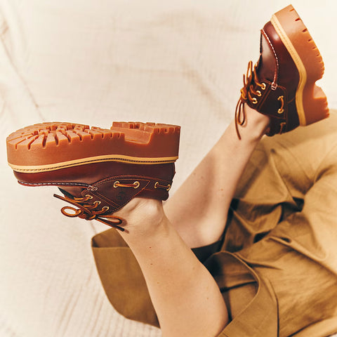 Stone Street Platform Boat Shoe